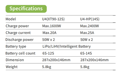 2CH 25A Intelligent Balance Charger for 6S/12S/14S LiPo/LiHV Batteries