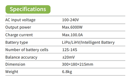 2CH 100A Rapid Smart Charger Compatible with T20/T30/T40 Batteries